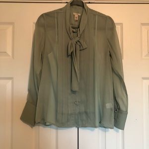 NWOT J. Crew Silk Chiffon Blouse